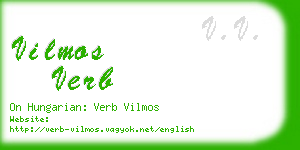 vilmos verb business card
